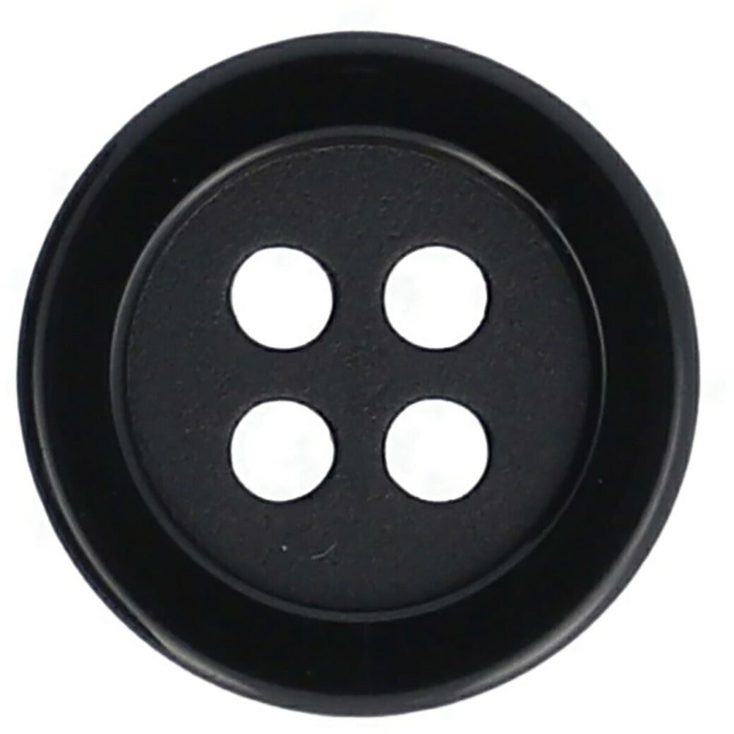 清原 【 サンコッコー ベーシックボタン ブラック 10個入 15mm SUN10-127 】 ボタン 釦 スラックスパンツ パンツ ズボン ボトムス 洋裁 服つくり 服作り スカート ボトムススカート 制服 シャツボタン