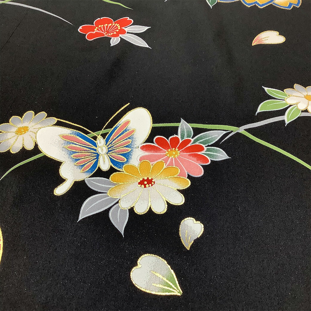 生地 【 シルク プリント 和柄 】 正絹 和柄 和生地 桜 手毬 蝶々 シルク 本絹 花束 花柄 帯 半幅帯 和柄 和風生地 和柄生地 ハンドメイド 手芸 衣装 人形衣装 つまみ細工 和装小物 着物 日本製 金糸 髪飾り 冬 リメイク 初釜 御茶席 袱紗 高級 雛祭り textile world toa