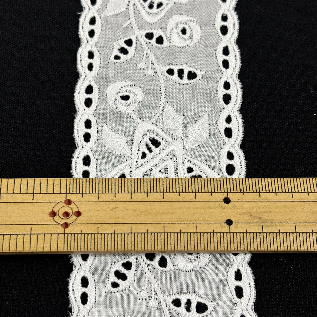 リボン【 レース 2587 】レースリボン 刺繍リボン 花柄 花柄刺繍 レース刺繍 刺繍テープ 綿レース ハンドメイド資材 可愛い 手芸用テープ リボンテープ 洋裁 ハンドメイド 手芸用 パーツ 布雑貨 副材 手芸副材 フリル Textile World TOA