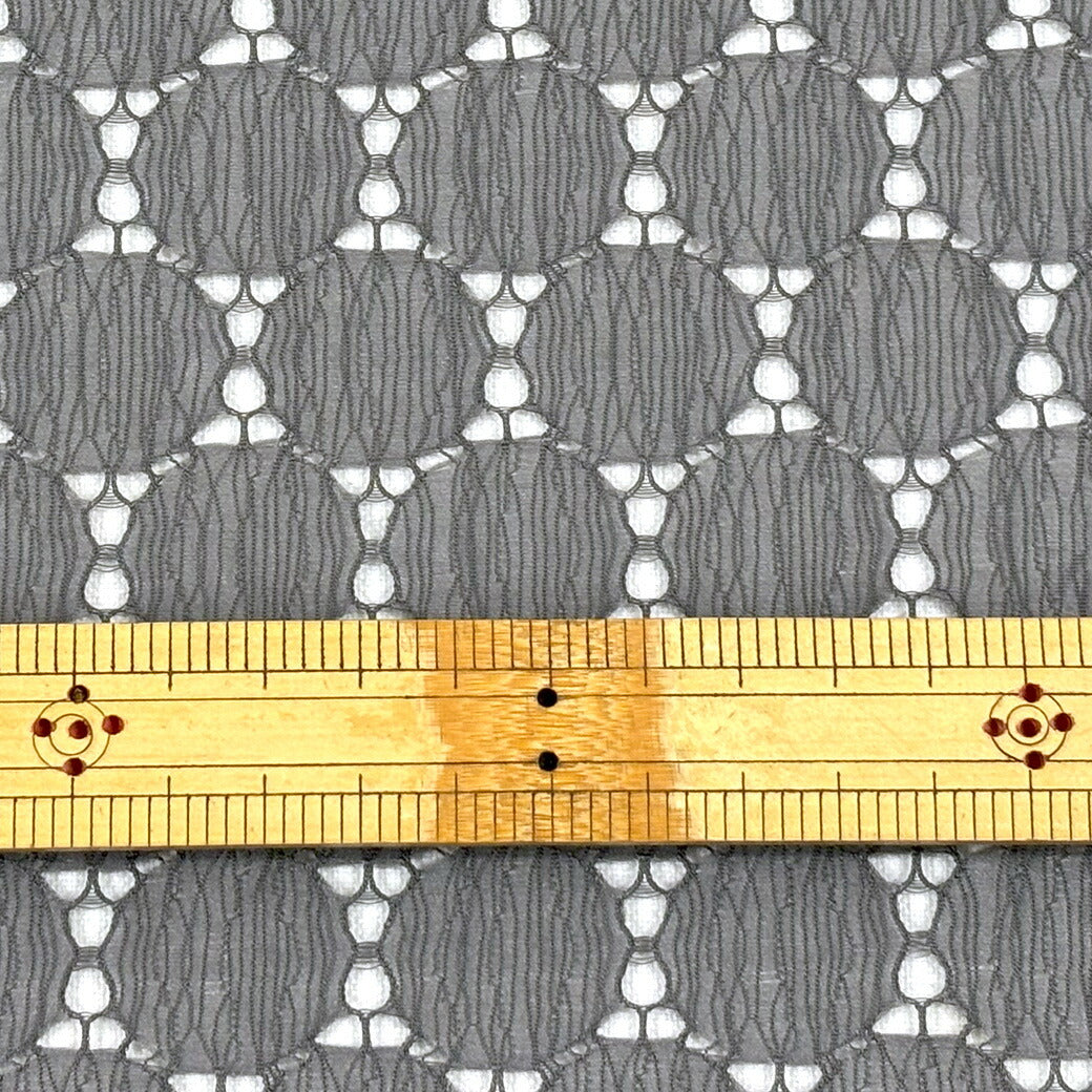 生地 【 ラウンドレース グレー 】 レース レース生地 ラウンドレース 刺繍 レース刺繍 ドット 水玉 サークル 幾何学 ラッセルレース ワンピーズ チュニック スカート カーテン ブライダル ウェディング コスプレ 半襟 ポリエステル エレガント 可愛い Textile World TOA