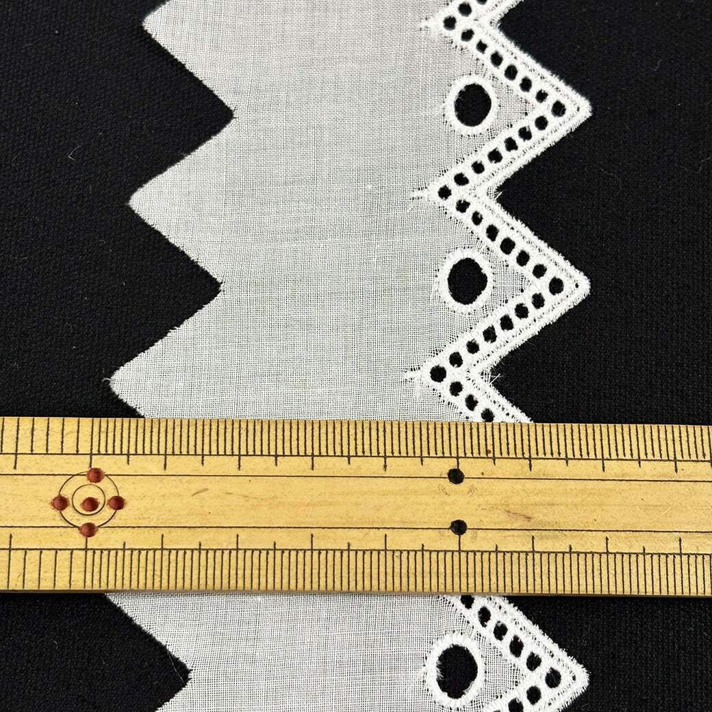 リボン【 綿レース 13080 白 】レースリボン 刺繍リボン 花柄 花柄刺繍 レース刺繍 刺繍テープ 綿レース ハンドメイド資材 可愛い 手芸用テープ リボンテープ 洋裁 ハンドメイド 手芸用 パーツ 布雑貨 副材 手芸副材 フリル Textile World TOA