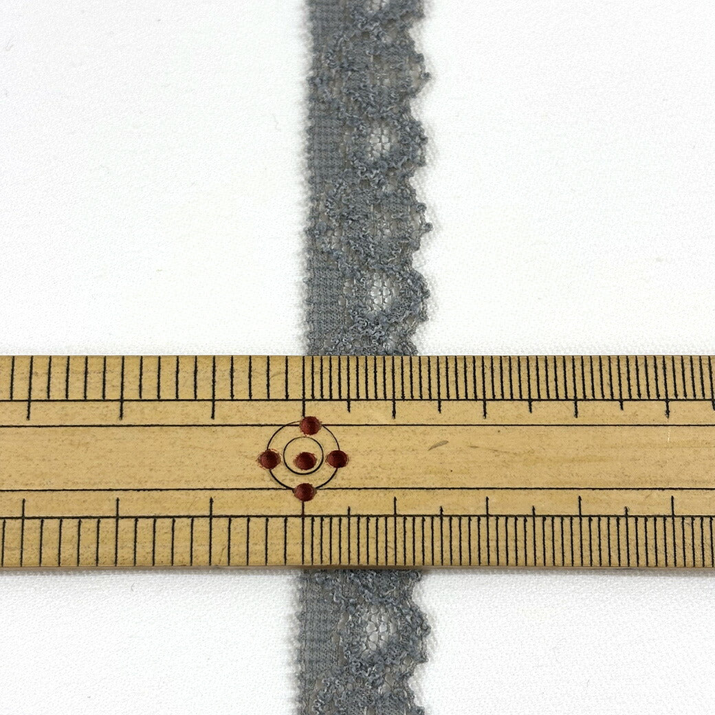 リボン【 細ストレッチレース グレー 】レースリボン ストレッチレース 刺繍リボン 花柄 花柄刺繍 レース刺繍 刺繍テープ ハンドメイド資材 可愛い 手芸用テープ リボンテープ 洋裁 ハンドメイド 手芸用 パーツ 布雑貨 副材 手芸副材 フリル Textile World TOA