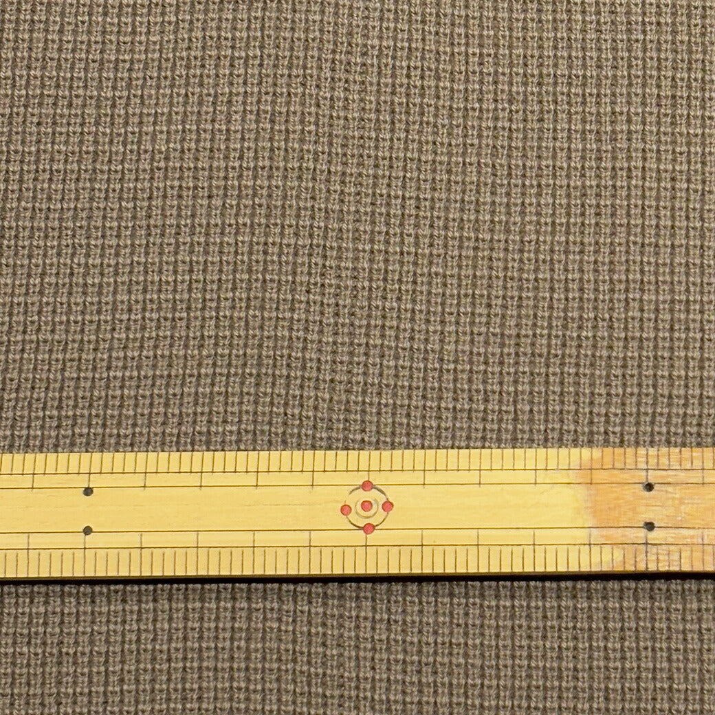 生地 【 リブ風ニット ブラウン 】 ニット ニット生地 リブ編み リブニット ローゲージ 130cm巾 綿 綿ニット 綿生地 無地 伸縮性 厚手生地 厚い ジャケット スカート パンツ コート ポンチョ バッグ 帽子 インテリア 衣装 コスプレ 発表会 舞台 Textile World TOA