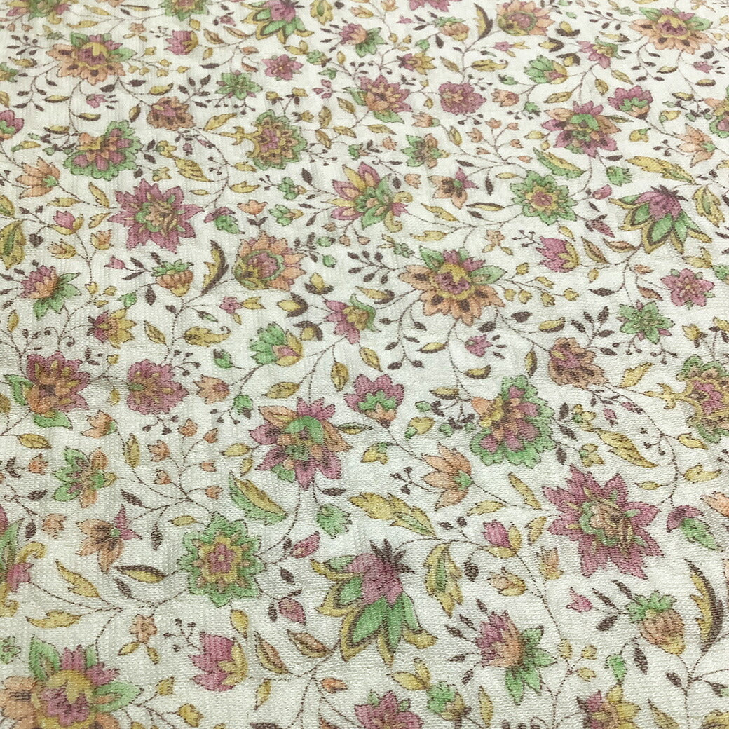 生地 【 ダブルガーゼ キルト入り 花柄 イエロー 】 ガーゼキルト ガーゼ生地 キルティング 綿生地 コットン 花柄ガーゼ フラワープリント チューリップ パジャマ ベビー スタイ よだれかけ 子ども 介護用 赤ちゃん ギフト お祝い Textile World TOA