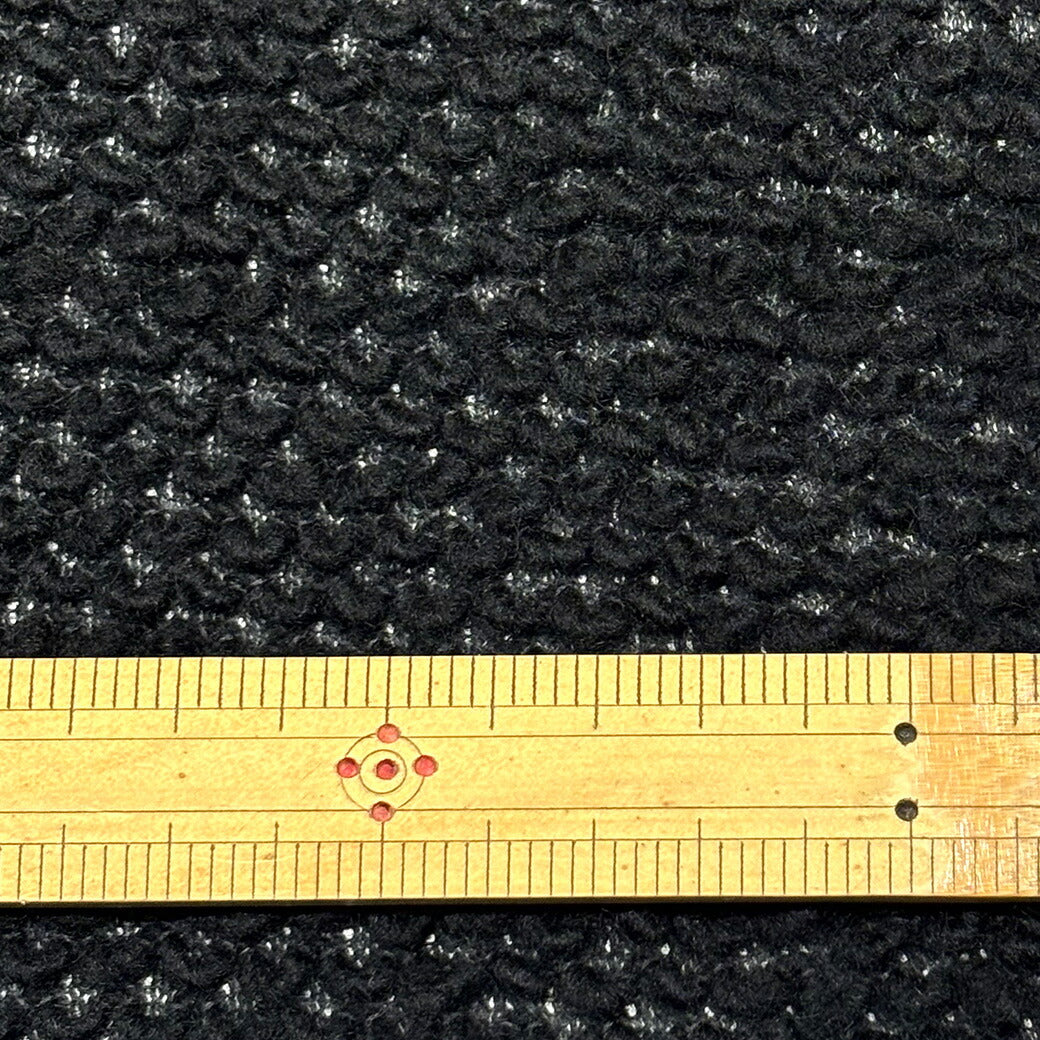 生地 【 ポップコーンニット 黒 】 ウール生地 ニット生地 綿混 140cm巾 ポップコーン風 ポコポコ ぽこぽこ ウール 綿 厚手 無地 秋冬 アウター ベスト ポンチョ インテリア クッションカバー パンツ 子ども服 ベビー服 wool popcorn Textile World TOA