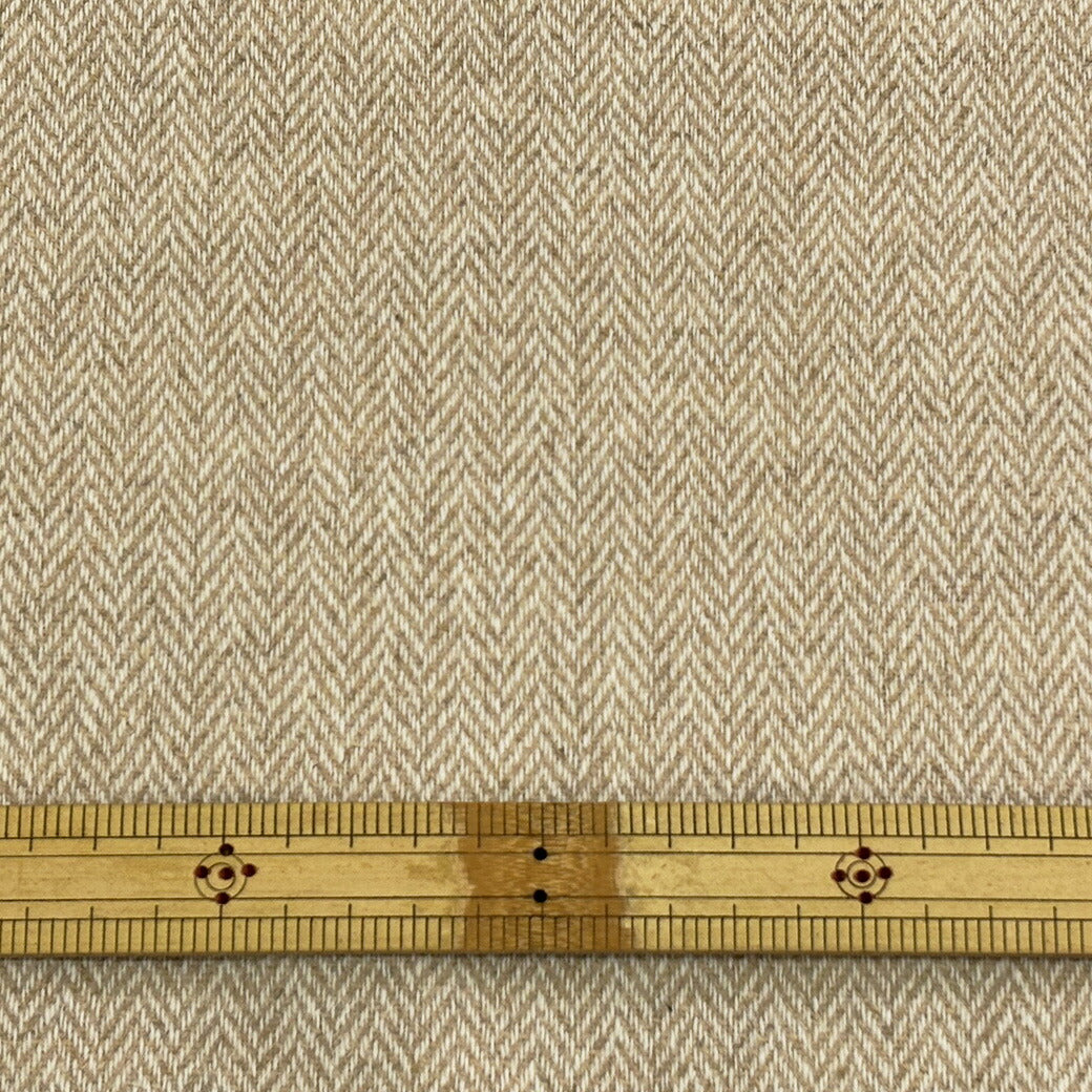 生地 【 ツイードヘリンボーン 生成 】 ウール生地 冬生地 ヘリンボーン ツイード ツィード ヘリンボーン柄 ウール混 ウール素材 ウール 羊 厚手 無地 秋冬 アウター インテリア クッションカバー スカート セットアップ フォーマル herringbone Textile World TOA