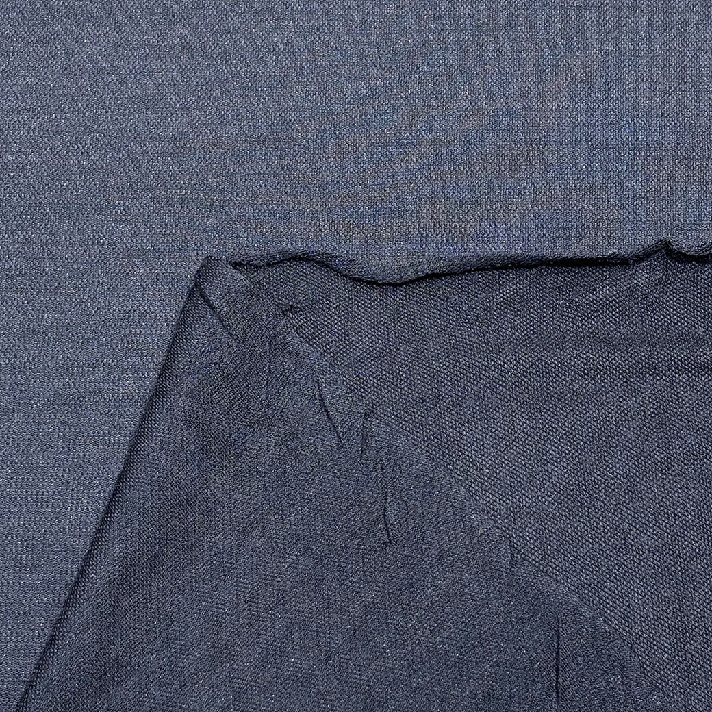 生地【 ニット ネイビー 】ウールニット ソフトニット 150cm巾 幅広 薄手 薄い 無地 シンプル Tシャツ カットソー ワンピース チュニック スカート パンツ ベビーウェア 犬服 カバーリング 衣装 ハンドメイド 手芸 Textile World TOA