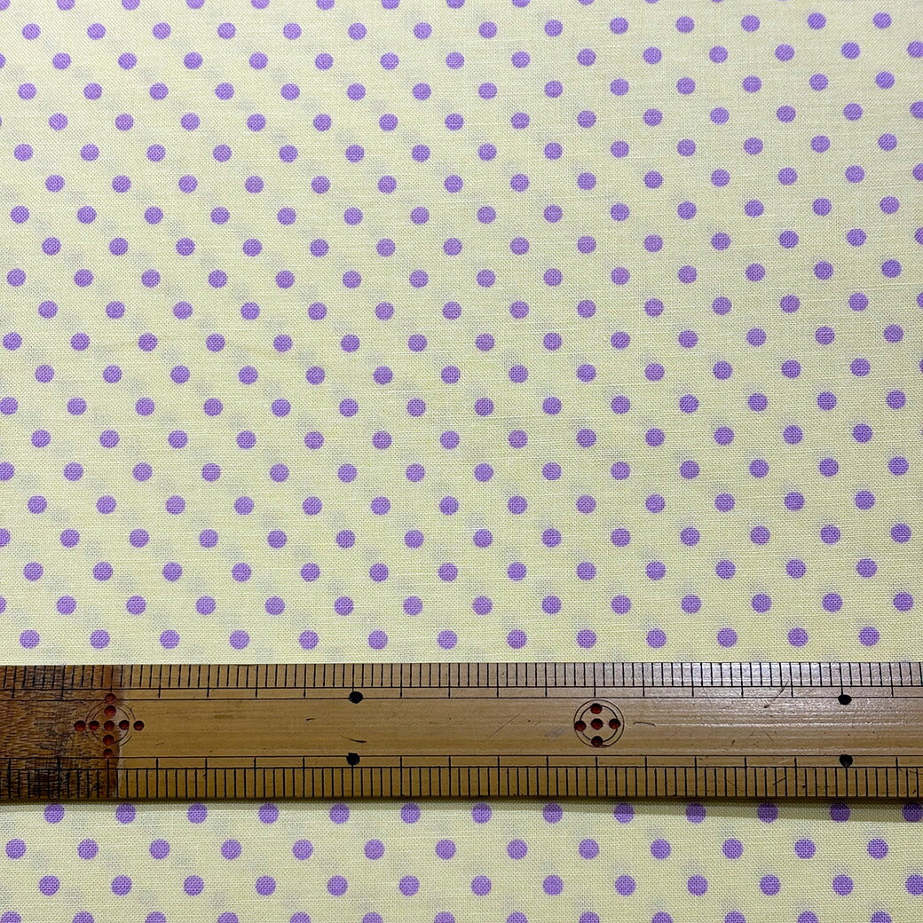 生地 【 水玉プリント クリーム 】 ドット柄 ドット 水玉 水玉生地 シーチング 水玉模様 ドット柄生地 綿シーチング 定番生地 入園 入学 新学期準備 幼稚園 保育園 小学生 女の子 男の子 巾着 ポーチ 綿生地 綿 コッ