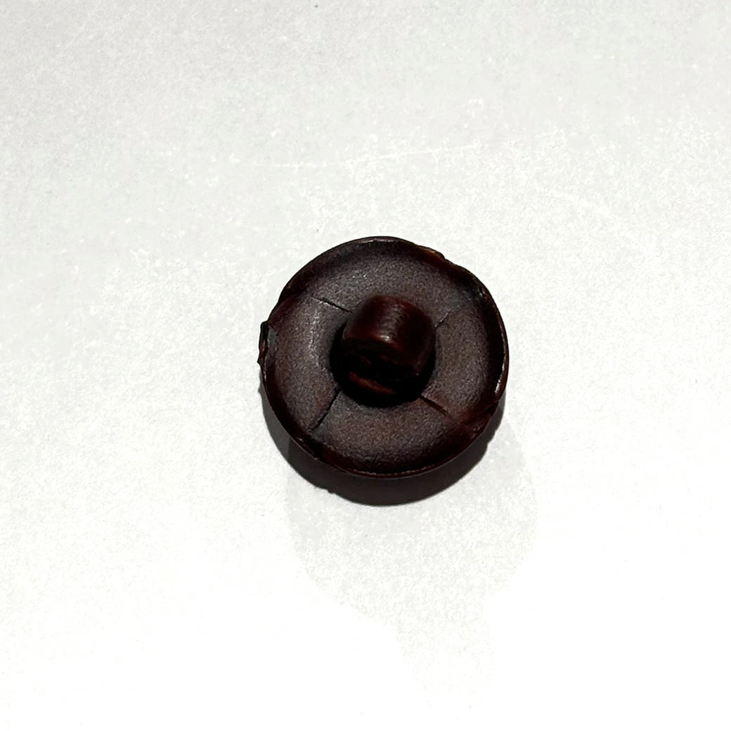 ボタン 【 本革ボタン 赤茶 15mm 】 本革 レザー ぼたん 釦 シャツボタン ワイシャツ 袖口