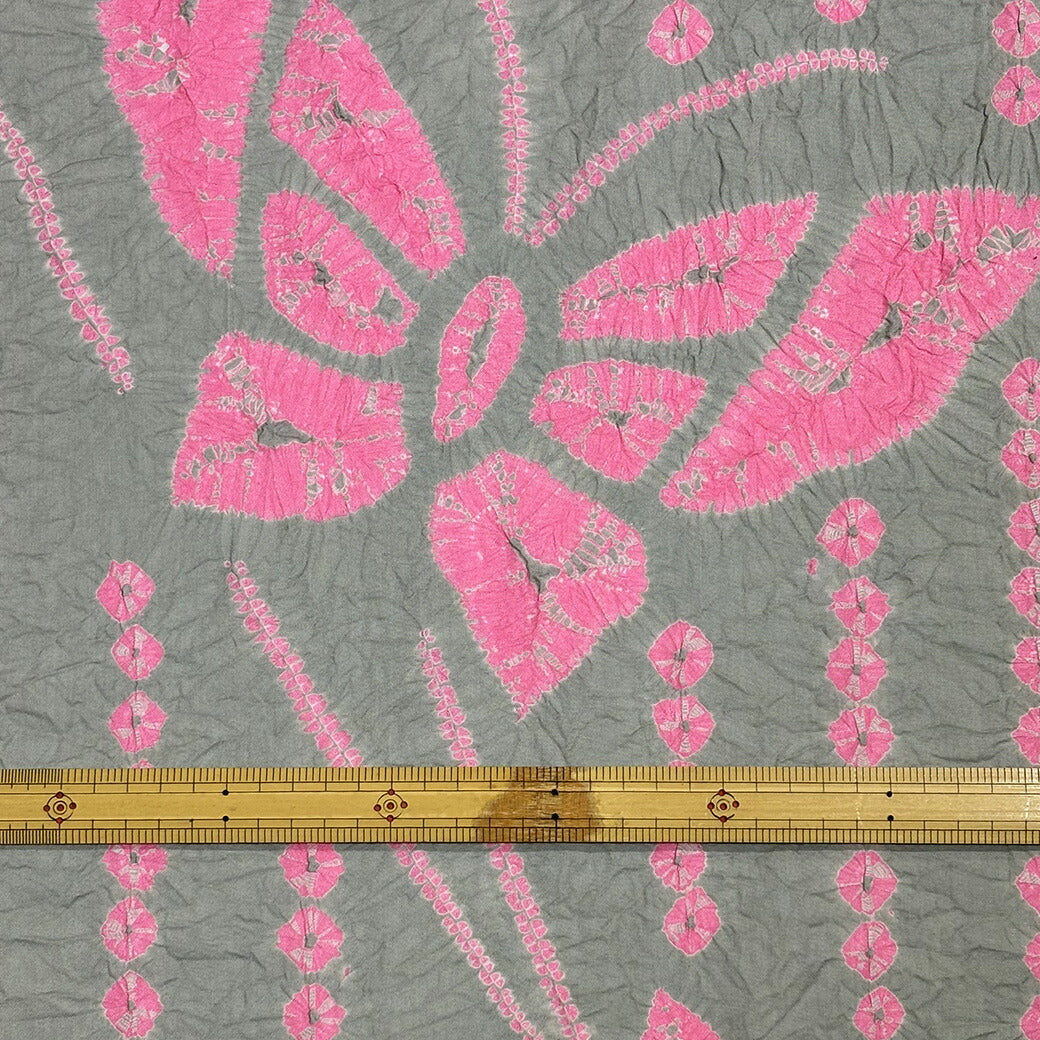 【訳あり】【 有松絞り 蝶々 灰色 12.5m巻き 巾40cm 】 生地 一反 巻き売り 有松染め 鳴海絞り 有松鳴海絞り 浴衣生地 甚平生地 浴衣 ちょうちょ ゆかた しぼり浴衣 絞り浴衣 絞り染め 兵児帯 夏着物 風呂敷