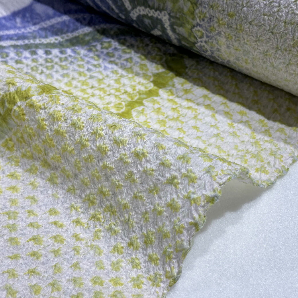 【訳あり】 【 有松絞り 桔梗 若草 11.8m巻き 巾40cm 】 生地 一反 巻き売り 有松染め 鳴海絞り 有松鳴海絞り 浴衣生地 キキョウ 甚平生地 浴衣 ゆかた しぼり浴衣 絞り浴衣 絞り染め 兵児帯 夏着物 風呂敷