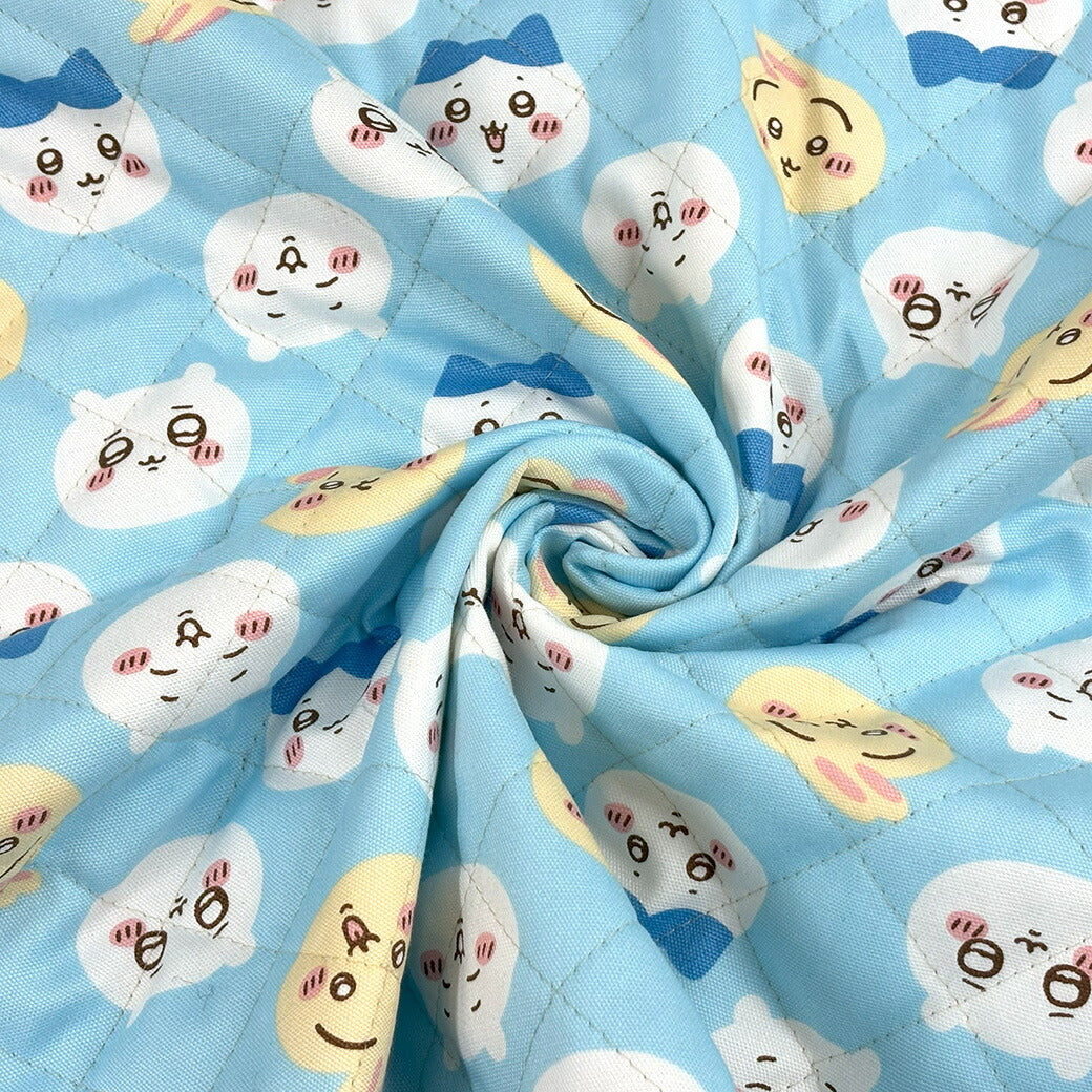 生地 【 ちいかわ キルティング ブルー 】 ちいかわ ちいかわ生地 キルト生地 キルティング 生地 男の子 女の子 キャラクター生地 うさぎ ハチワレ 入園 入学 新学期準備 幼稚園 可愛い レッスンバッグ 習い事バッグ ト