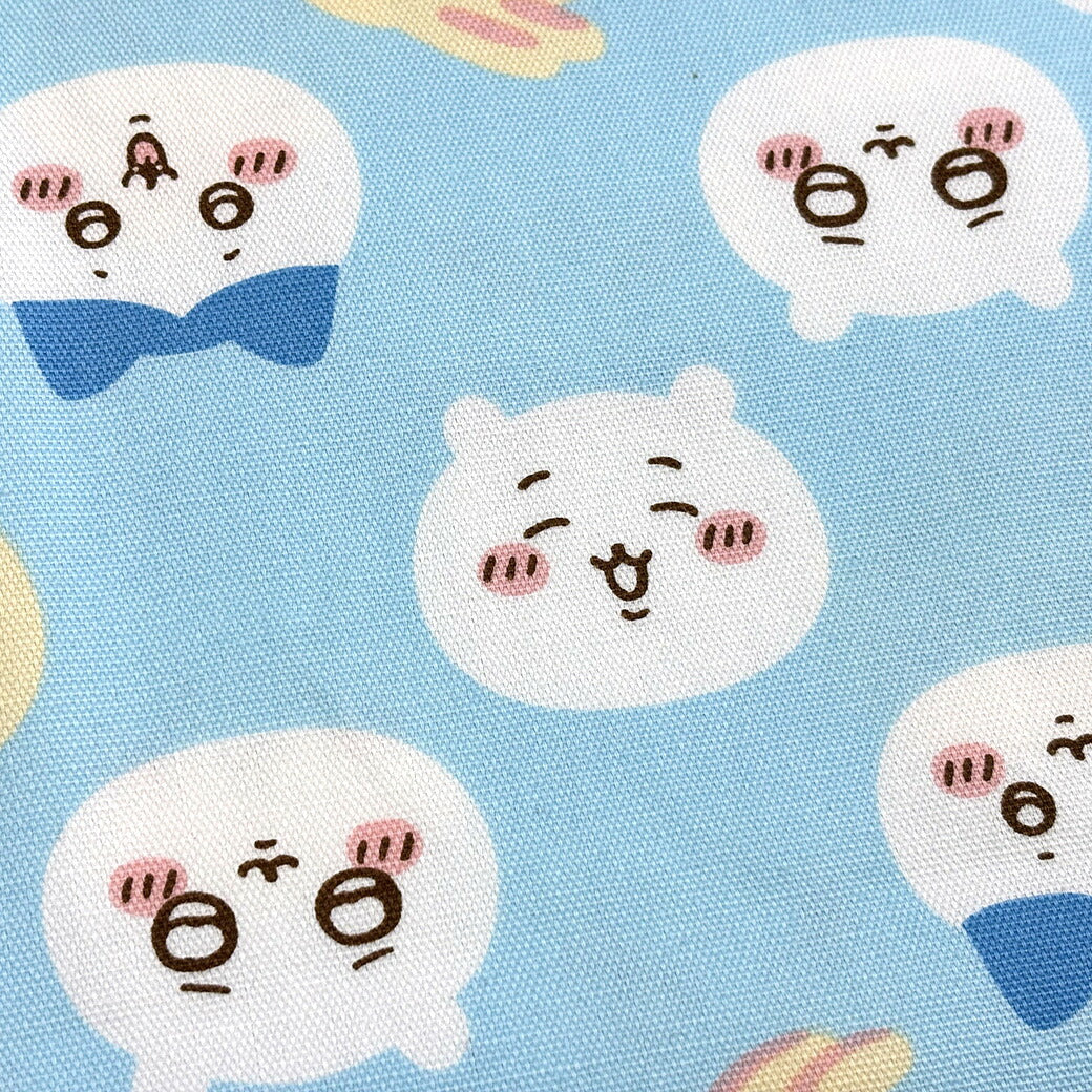 生地 【 ちいかわ オックスフォードプリント ブルー 】 ちいかわ ちいかわ生地 オックス生地 綿生地 コットン うさぎ ハチワレ キャラクター生地 キャラ生地 入園 入学 新学期準備 幼稚園 可愛い レッスンバッグ 習い事バ