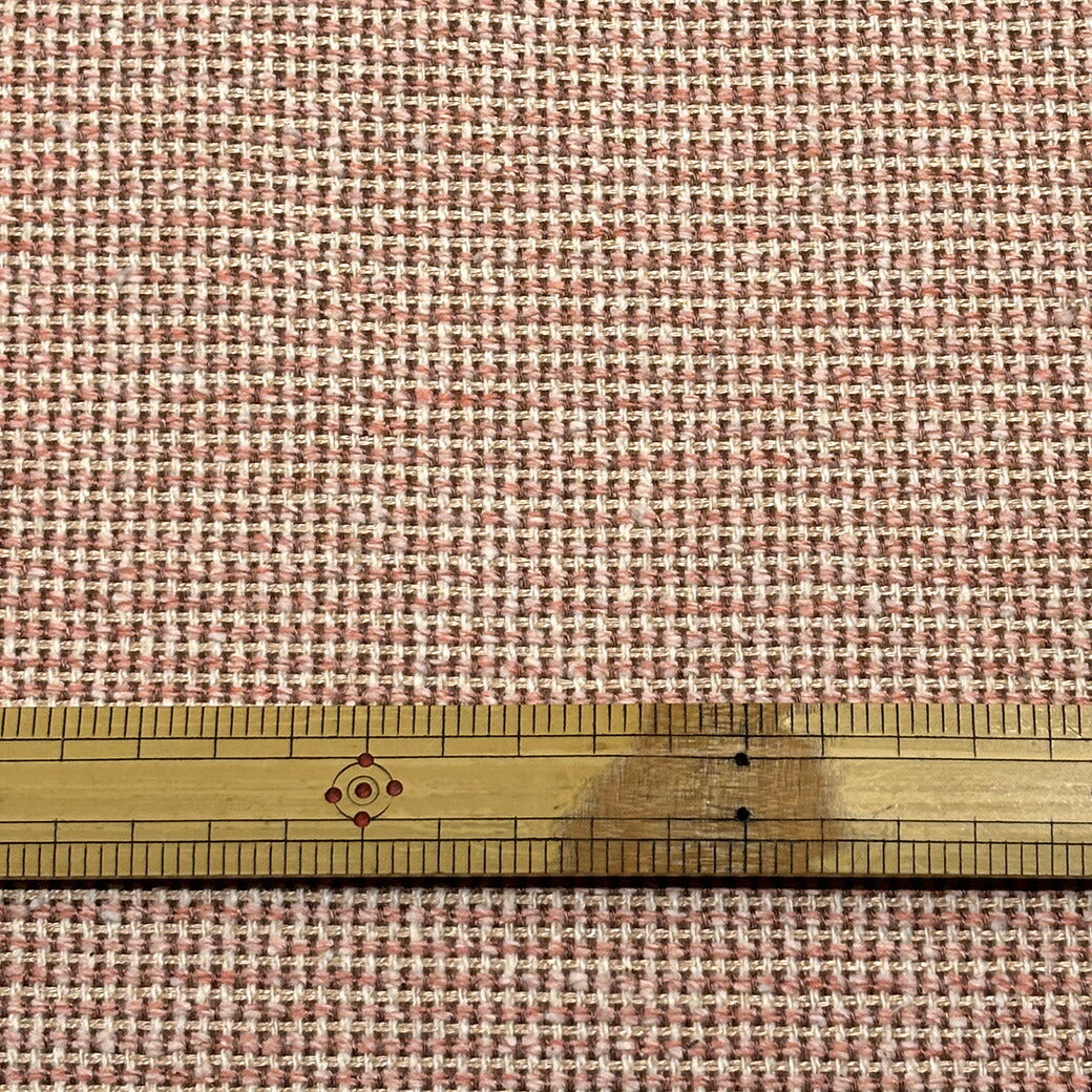 生地 【 ツイードファブリック サーモン 】 ツイード生地 綿100% コットン 100cm巾 ジャケット コート スーツ ワンピース バッグ インテリア カーテン ハンドメイド 手作り 手芸 カラフル ポップ Textile