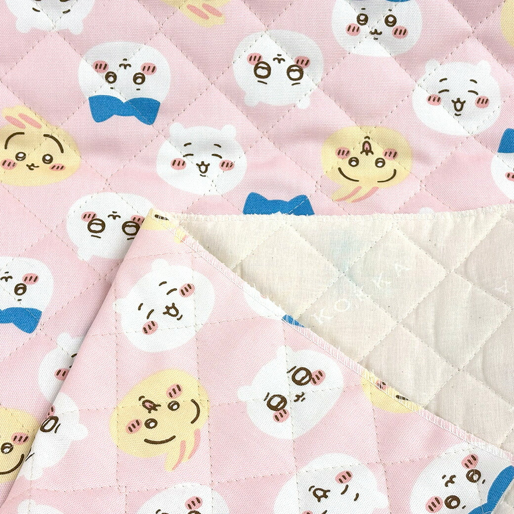 生地 【 ちいかわ キルティング ピンク 】 ちいかわ ちいかわ生地 キルト生地 キルティング 生地 男の子 女の子 キャラクター生地 うさぎ ハチワレ 入園 入学 新学期準備 幼稚園 可愛い レッスンバッグ 習い事バッグ ト