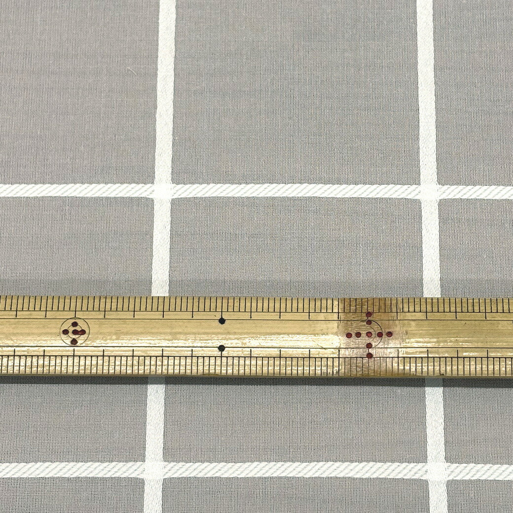 生地【 ボイル地 大柄格子 グレー 】ボイル生地 薄手 100cm巾 ポリエステル 格子柄 チェック 大柄 柔らかい ふんわり シャツ ブラウス ワンピース チュニック スカート ストール カフェカーテン ハンドメイド 手芸 Textile World TOA