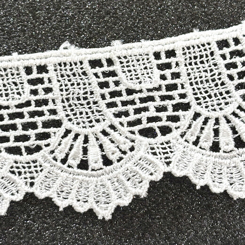 リボン【 シェルケミカルレース 35mm 】レースリボン 刺繍リボン 貝殻 マリン 刺繍 レース刺繍 刺繍テープ ハンドメイド資材 可愛い 手芸用テープ リボンテープ 洋裁 ハンドメイド 手芸用 パーツ 布雑貨 副材 手芸副材