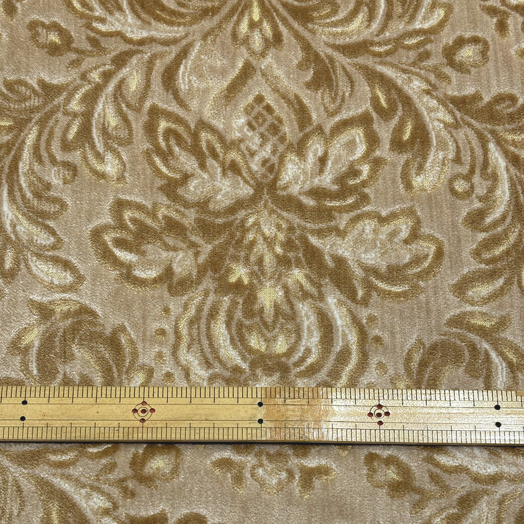 生地 【 型押し 高級ベルベット ゴールド 】 ベルベット 巾115cm ポリエステル100%
