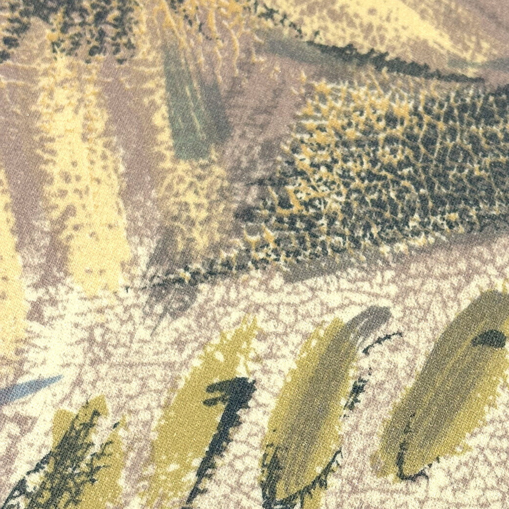 生地 【 ローレルプリント ベージュ 】 プリント生地 100cm巾 ポリエステル 植物柄 葉っぱ柄 月桂樹 手描き ワンピース スカート バッグ インテリア小物 カーテン クッションカバー バッグ ナチュラル クラシック 高級感
