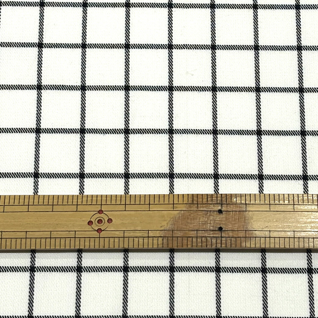 生地 【 格子チェック 白黒 】 綿生地 コットン 綿100% ツイル 138cm巾 幅広 チェック チェック柄 格子柄 定番 シャツ チュニック スカート ベッドリネン インテリア クッションカバー ポーチ 巾着 小物 入園