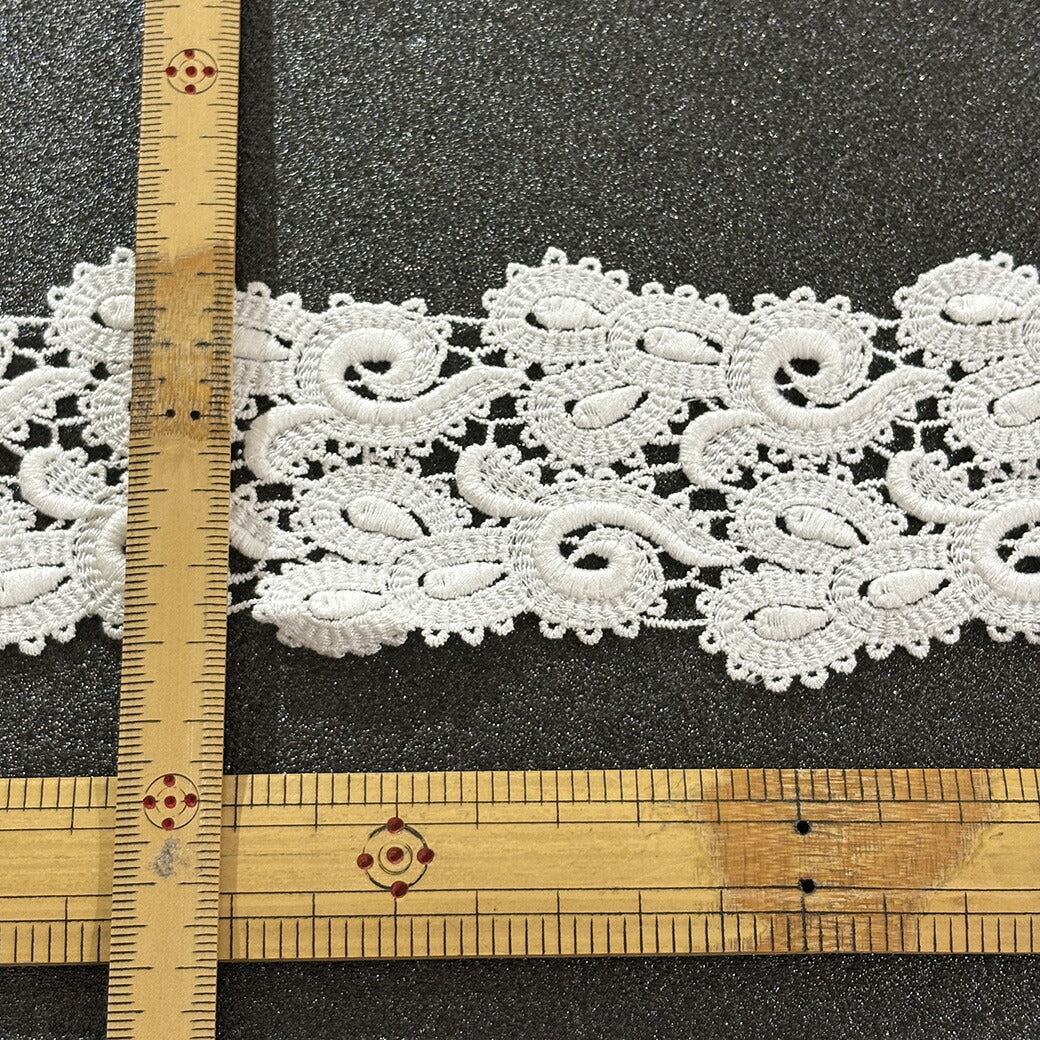 リボン【 モチーフレース J 白 】レースリボン 刺繍リボン 刺繍 レース刺繍 刺繍テープ ハンドメイド資材 可愛い 手芸用テープ リボンテープ 洋裁 ハンドメイド 手芸用 パーツ 布雑貨 副材 手芸副材 フリル カントリー
