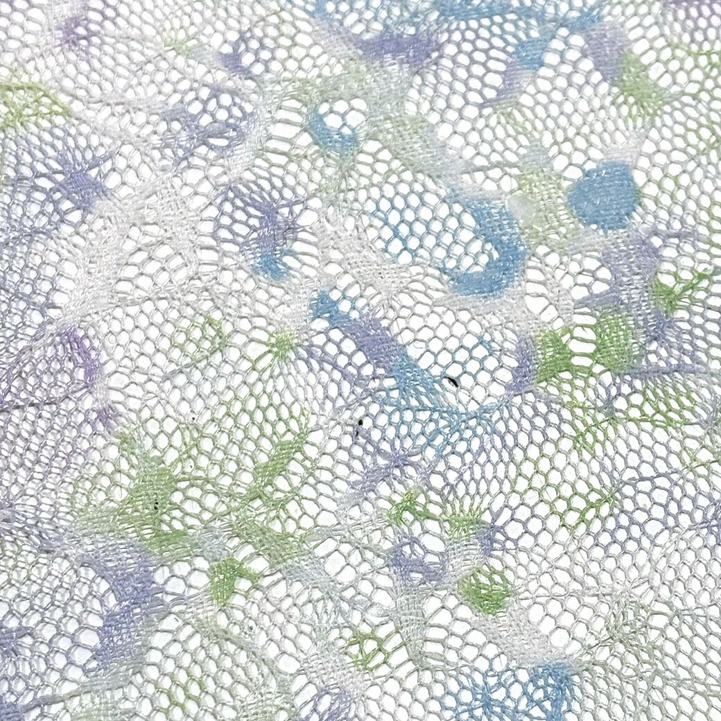 生地 【 ラッセルレース 多色プリント パープルベース 】 レース レース生地 刺繍レース 108cm巾 ポリエステル ラッセル編 花柄 フラワー ウエディング インテリア ドレス ブラウス スカート カーテン テーブルクロス 手芸 ハンドメイド Textile World TOA