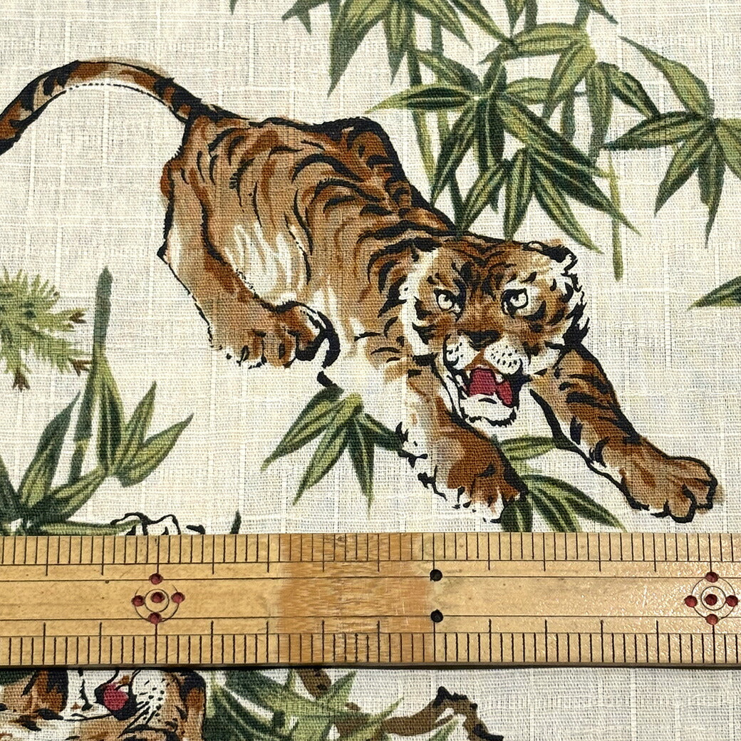 生地 【 KOKKA 虎柄 tiger 】 ドビー サザンクロス 110cm巾 綿 コットン100% 浴衣生地 ゆかた 甚平 着物 和柄 轟 Todoroki 虎 風呂敷 のれん パジャマ シャツ ワンピース 夏生地 子ども服