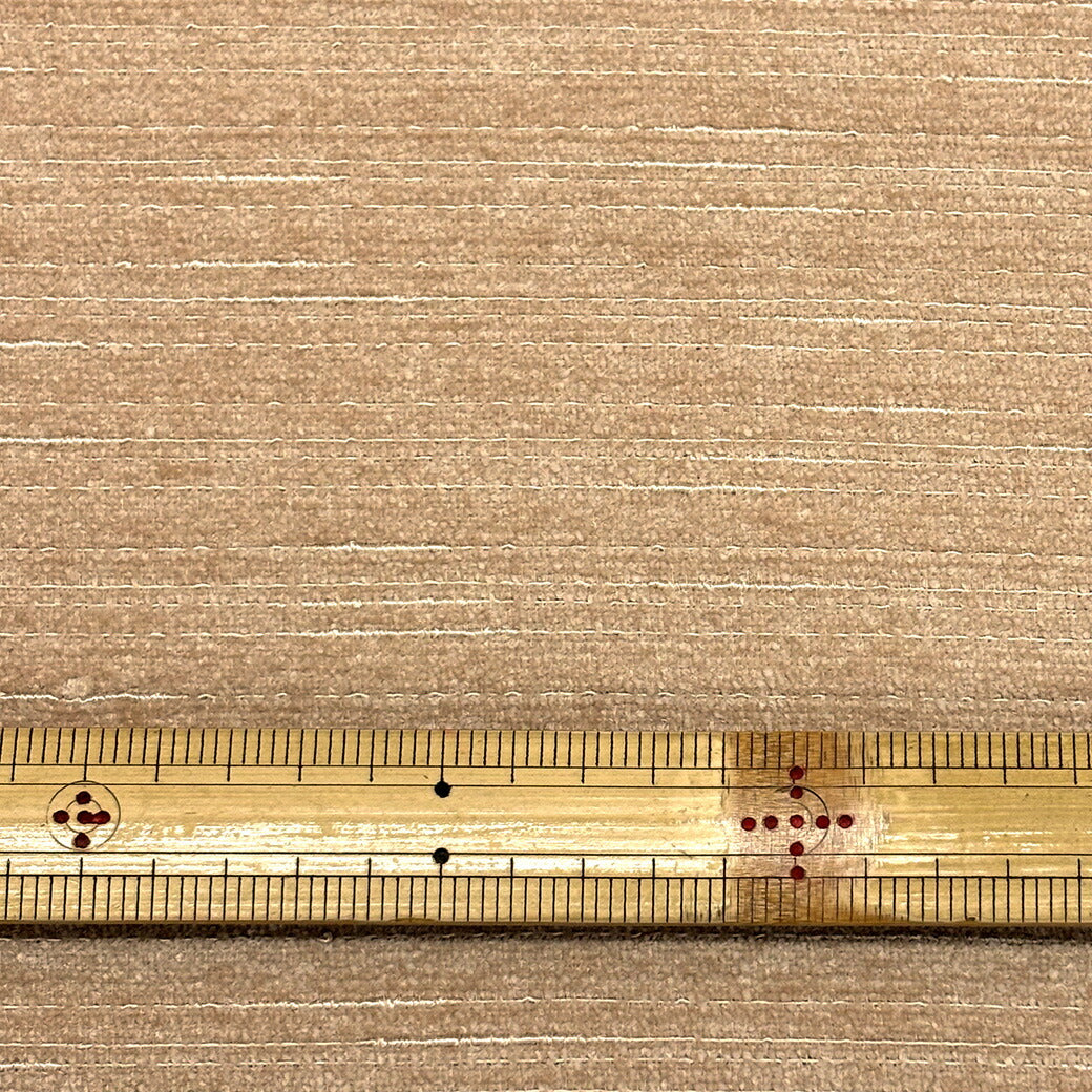 生地【 モールボーダー ベージュ 】モール生地 100cm巾 ボーダー しましま ポリエステル 人形 シンプル 衣装 あったか 上品 高級感 立体感 滑らか スリッパ バッグ 巾着 ポーチ カバーリング ラグ インテリア ハンドメイド 手芸 Textile World TOA