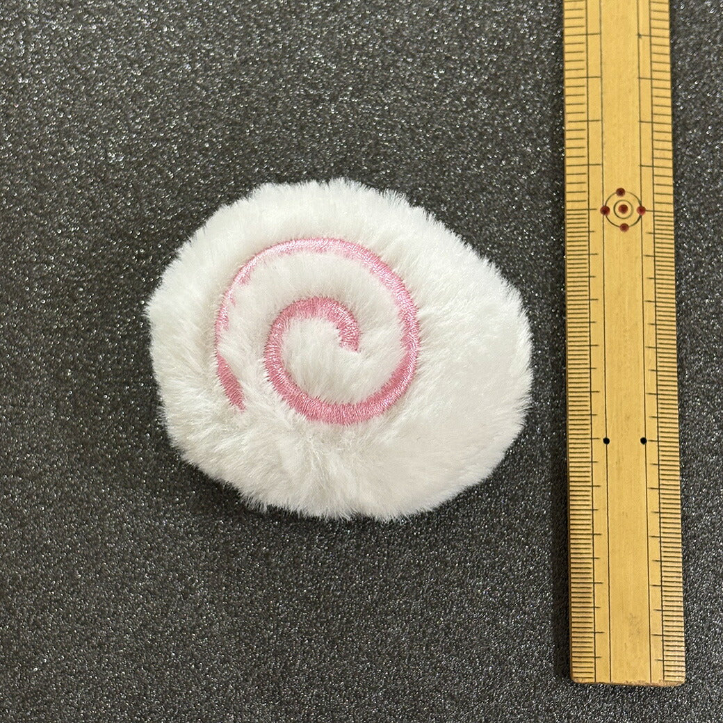 【 デコパーツ ふわふわ なると 白ピンク 】 デコ パーツ なると ナルト巻き かまぼこ 食品 かわいい センターパーツ ふわふわ パーツ 推し活 チャーム デコレーション ブローチ バレッタ キーホルダー 飾り物 装飾 Textile World TOA