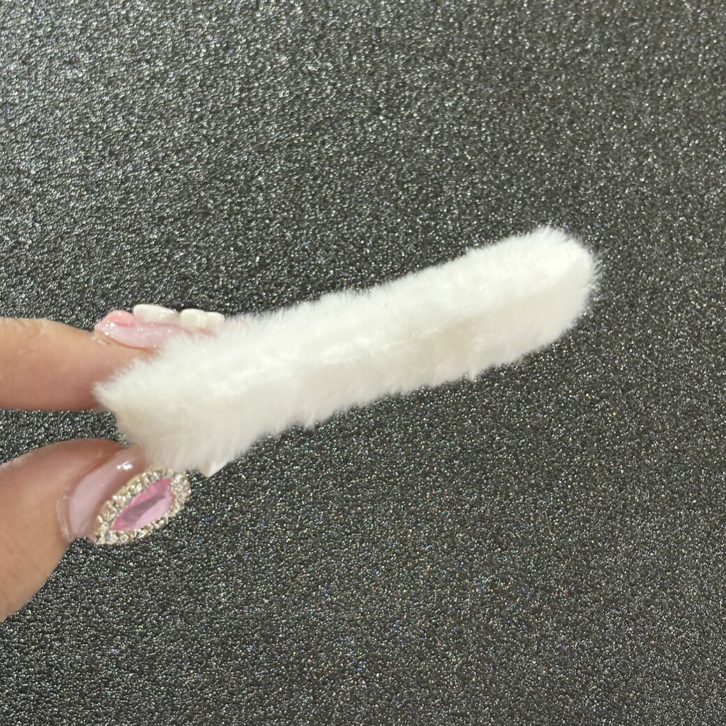 【 デコパーツ ふわふわ 骨 白 】 デコ パーツ 犬の骨 ボーン かわいい センターパーツ ふわふわ パーツ 推し活 チャーム デコレーション ブローチ バレッタ キーホルダー 飾り物 装飾 Textile World TOA