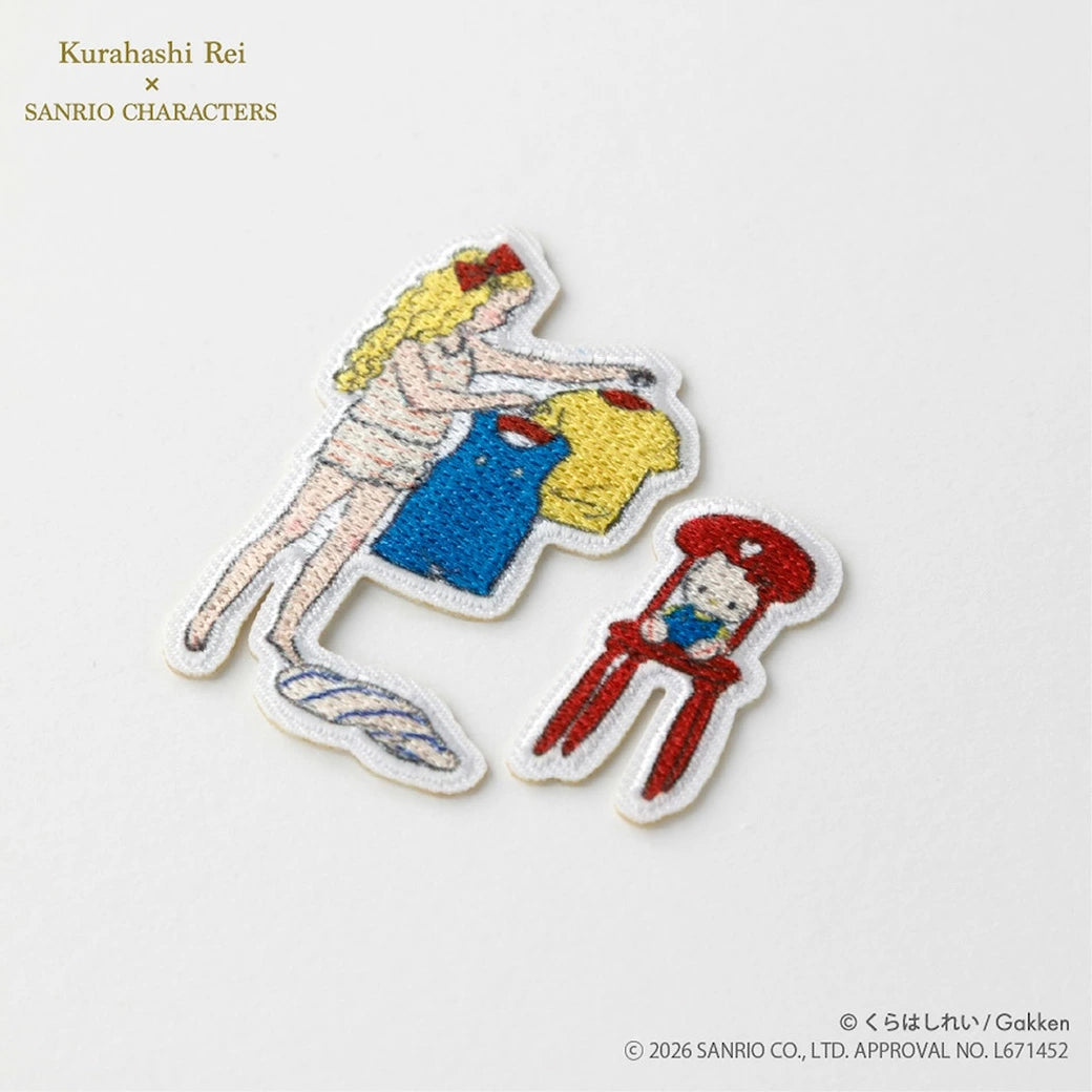 ワッペン【 くらはしれい×サンリオキャラクターズ ワッペン ハローキティ・A KRSW-01 】 くらはしれい Kurahashi Rei アイロンワッペン シールワッペン 両用
