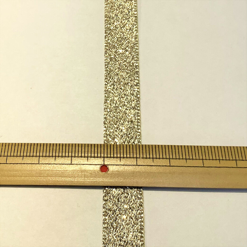 リボン【Eliteエリート9700メタリックリボン12mm#Gゴールド(1)】ゴールド 金 12mm幅 ラメリボン ヘアゴム 手芸 カチューシャ バレッタ アクセサリー 推し活 リボンワーク 女の子 ラッピング 梱包 装飾 花