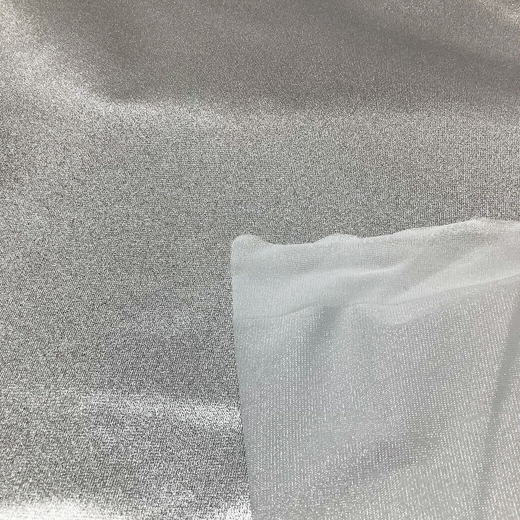 生地 【 ソフトシャイン ムーンラメ シルバー 】 ラメ生地 キラキラ 光沢 ゴージャス 衣装生地 コスプレ衣装 コスプレ生地 ダンス衣装 舞台衣装 文化祭 学園祭 社交ダンス 装飾 デコレーション ラッピング資材 推し活 ラ