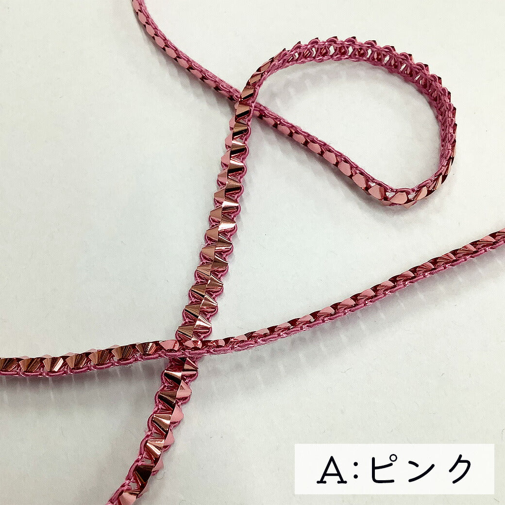 【★ラメブレードリボン 幅5mm】キラキララメリボン ホイルカラーリボン ハンドメイド資材 ピカピカ 手芸用テープ リボンブレード ゴージャス ブレード ハンドメイド 手芸用 パーツ 布雑貨 ラッピング 包装リボン ファブリッ
