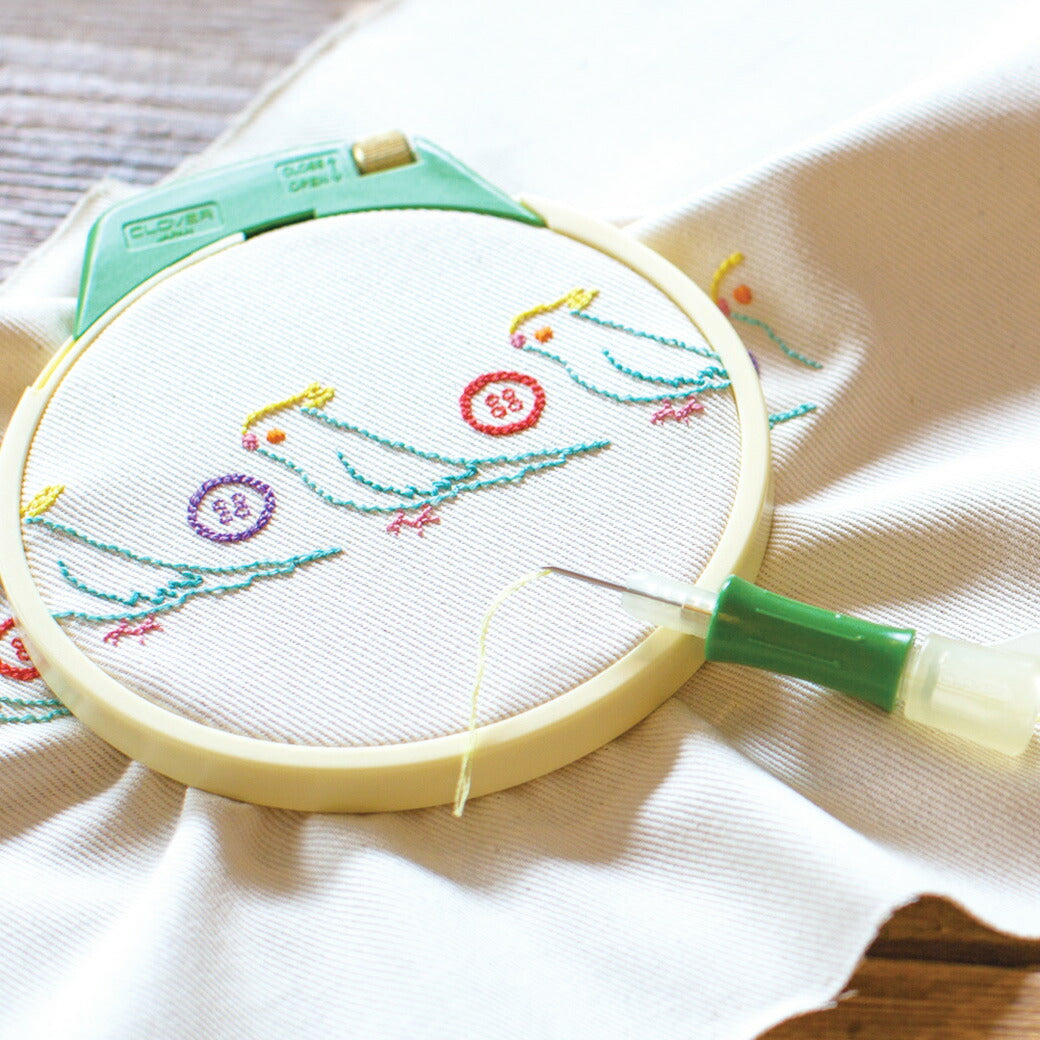 クロバー 【 フリーステッチングニードル 57-413 】 ステッチ 刺繍 刺しゅう クロスステッチ パンチニードル ニードルパンチ バックステッチ サテンステッチ ループステッチ ベルベット調 裁縫道具 コースター ポットマ