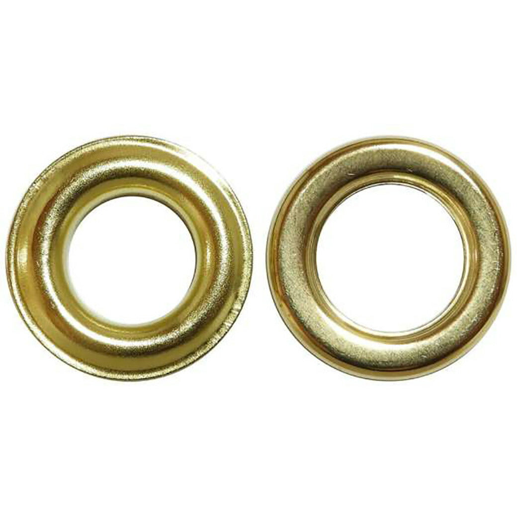 清原 【 サンコッコー 片面ハトメ #28 12mm ゴールド 6組入 SUN11-177 】真ちゅうハトメ 真鍮製 真ちゅう製 ハトメ 紐通し コード通し 強化 巾着バッグ ブレスレット スマホケース チョーカー バッグ