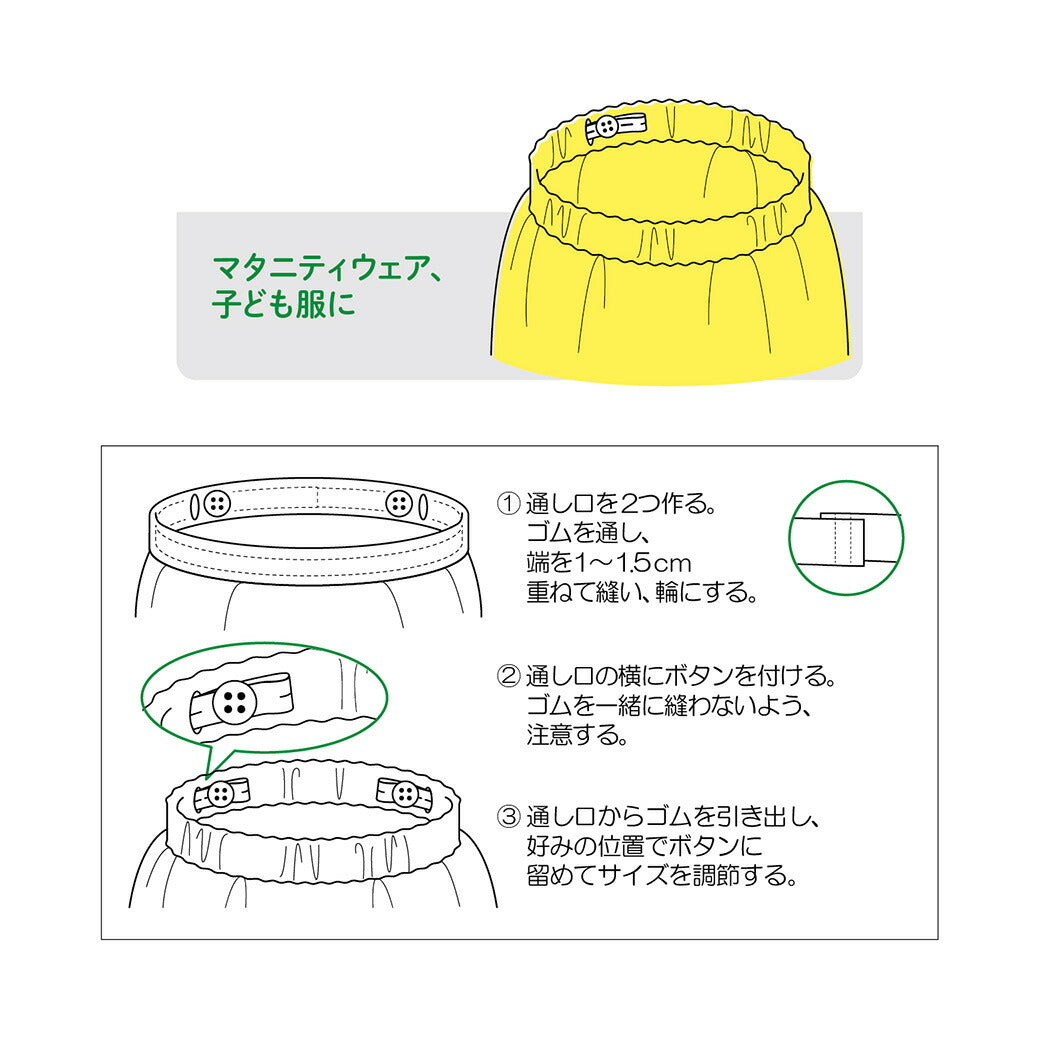 清原 【 サンコッコー ボタンホールゴム 巾20mm 1.2m 黒 SUN41-50 】 衣類用ゴム ボタンホール付きゴム 制服 こども服 サイズ調整 マタニティウェア 産前産後 ボタン 妊婦 マタニティパンツ パンツ スカー