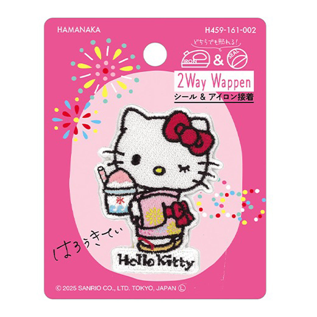 ワッペン【 ハマナカ 2Way Wappen サンリオ 日本のお祭り ハローキティ かき氷 H459-161-002 】