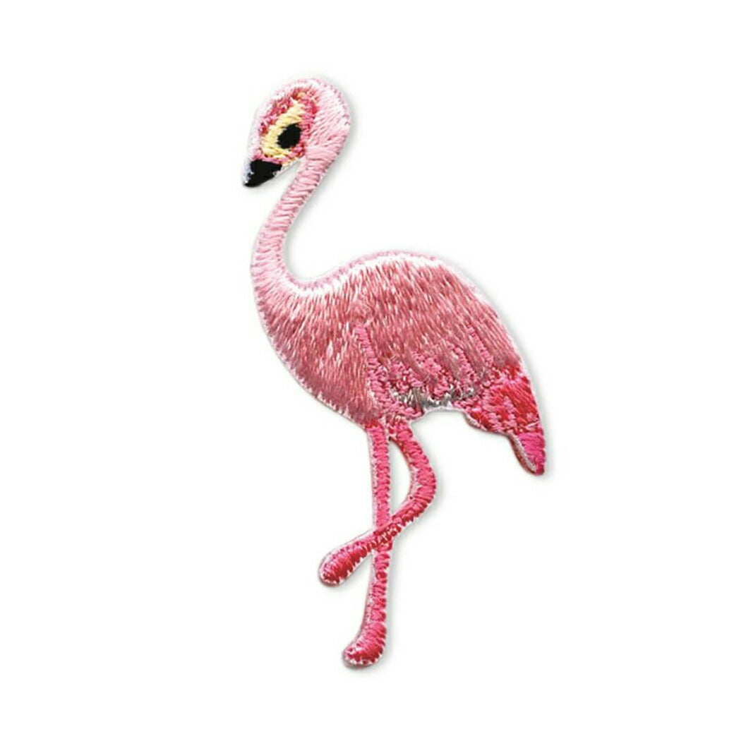 ワッペン【 パイオニア ワッペン フラミンゴ R343-34311 】 アイロンワッペン アイロン接着 フラミンゴ 動物 鳥 バード アニマル バードワッペン パステル シール パイオニア マスク ハンカチ ワンポイント 刺繍ワッペン 入園 入学 新学期準備 Textile World TOA