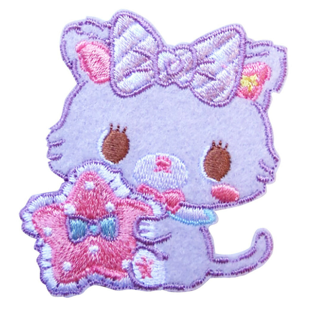ワッペン【 サンリオ ミュークルドリーミー 】 アイロンワッペン サンリオキャラクター みゅーちゃん サンリオワッペン ねこぬいぐるみ ユメカワ パイオニア マスク ワンポイント 女の子 目印 入園 入学 レッスンバッグ 習い事バッグ アップリケ かわいい sanrio 手芸