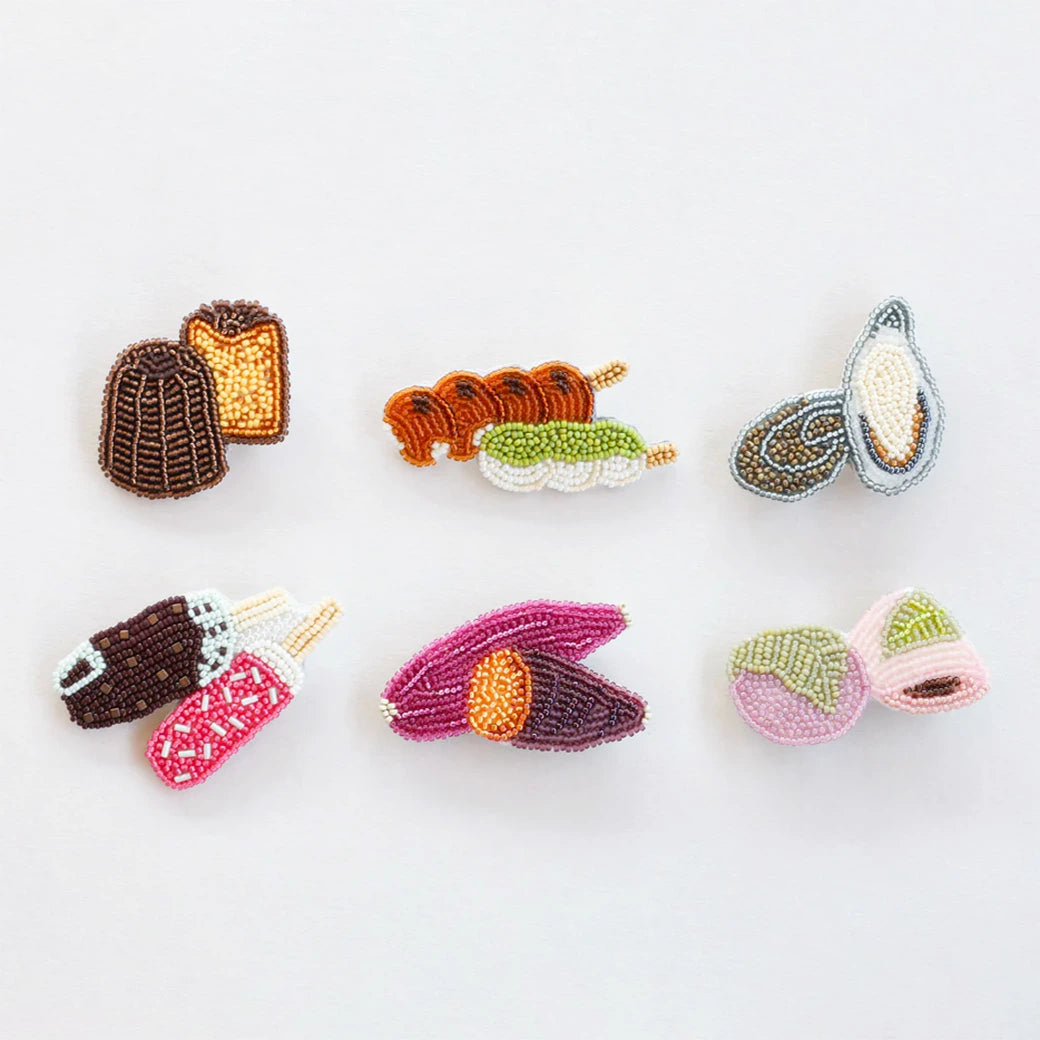 【 MIYUKI はらぺこブローチ だんご 】 刺しゅうキット ブローチ ビーズ刺繍
