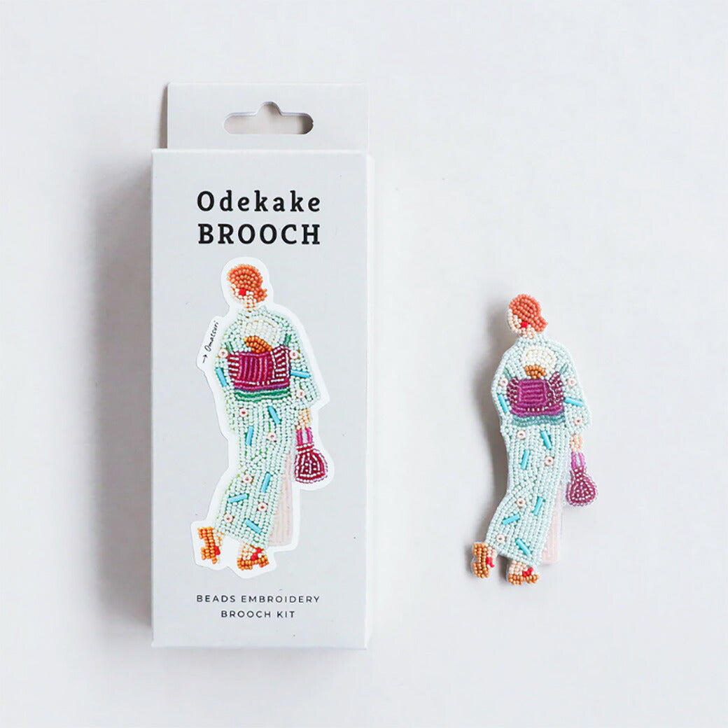【 MIYUKI おでかけブローチ 浴衣 】 刺しゅうキット ブローチ ビーズ刺繍 刺しゅう ビーズキット ビーズ 刺繍 おでかけ アクセサリー ミユキ おでかけブローチキット はらぺこブローチキット ビーズ刺繍キット ビーズ刺繍 miyuki お出かけブローチ Textile World TOA<br>