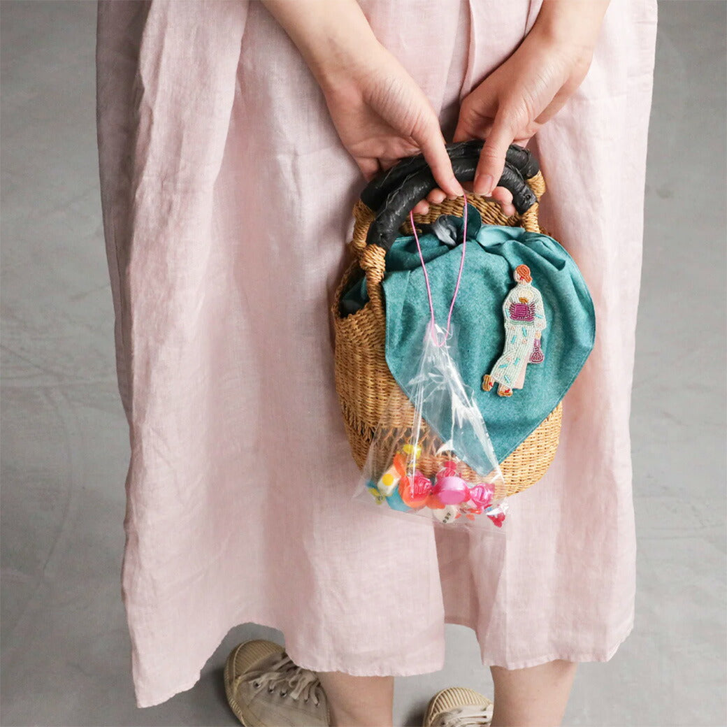【 MIYUKI おでかけブローチ 浴衣 】 刺しゅうキット ブローチ ビーズ刺繍 刺しゅう ビーズキット ビーズ 刺繍 おでかけ アクセサリー ミユキ おでかけブローチキット はらぺこブローチキット ビーズ刺繍キット ビーズ刺繍 miyuki お出かけブローチ Textile World TOA<br>