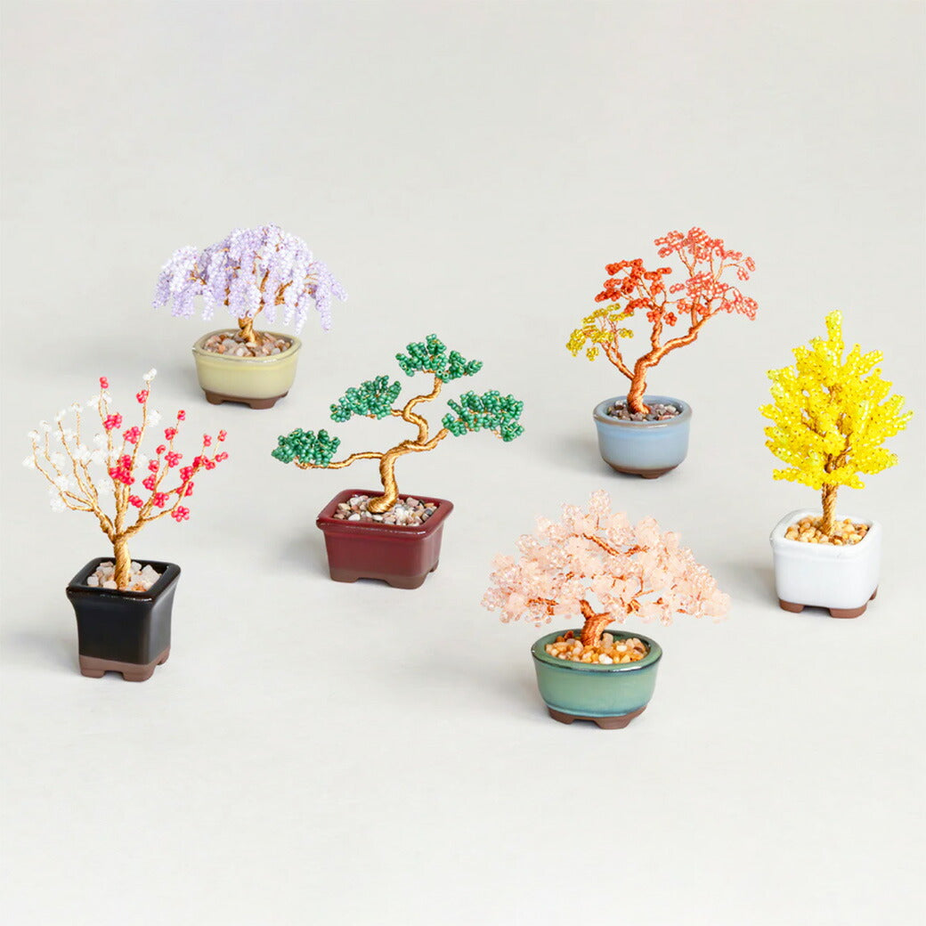 【 MIYUKI ネジッテBONSAIキット 藤 】 刺しゅうキット ブローチ ビーズ刺繍 刺しゅう ビーズキット ビーズ 刺繍 盆栽