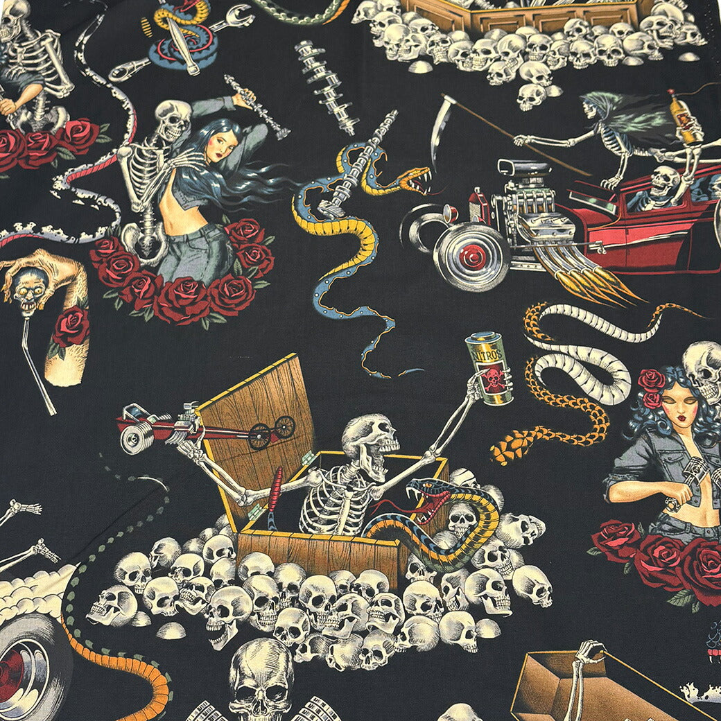 生地 【 Alexander henry Fabrics denim&demons 2色 】 USAコットン アメリカンファブリック 112cm巾 綿100%