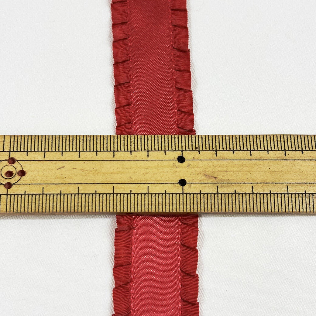 リボン 【 フリルリボン 21mm 5色 】 フリルリボン サテンリボン リボン サテン 手芸リボン ポリエルテルリボン コスプレ 仮装 衣装 アレンジ お遊戯会 発表会 2.1cm ダブルフリル ヘアアクセ ヘアリボン 衣装 手芸用品 ラッピング ラッピング資材 Textile world TOA