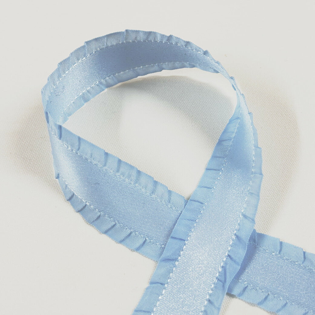 リボン 【 フリルリボン 21mm 5色 】 フリルリボン サテンリボン リボン サテン 手芸リボン ポリエルテルリボン コスプレ 仮装 衣装 アレンジ お遊戯会 発表会 2.1cm ダブルフリル ヘアアクセ ヘアリボン 衣装 手芸用品 ラッピング ラッピング資材 Textile world TOA