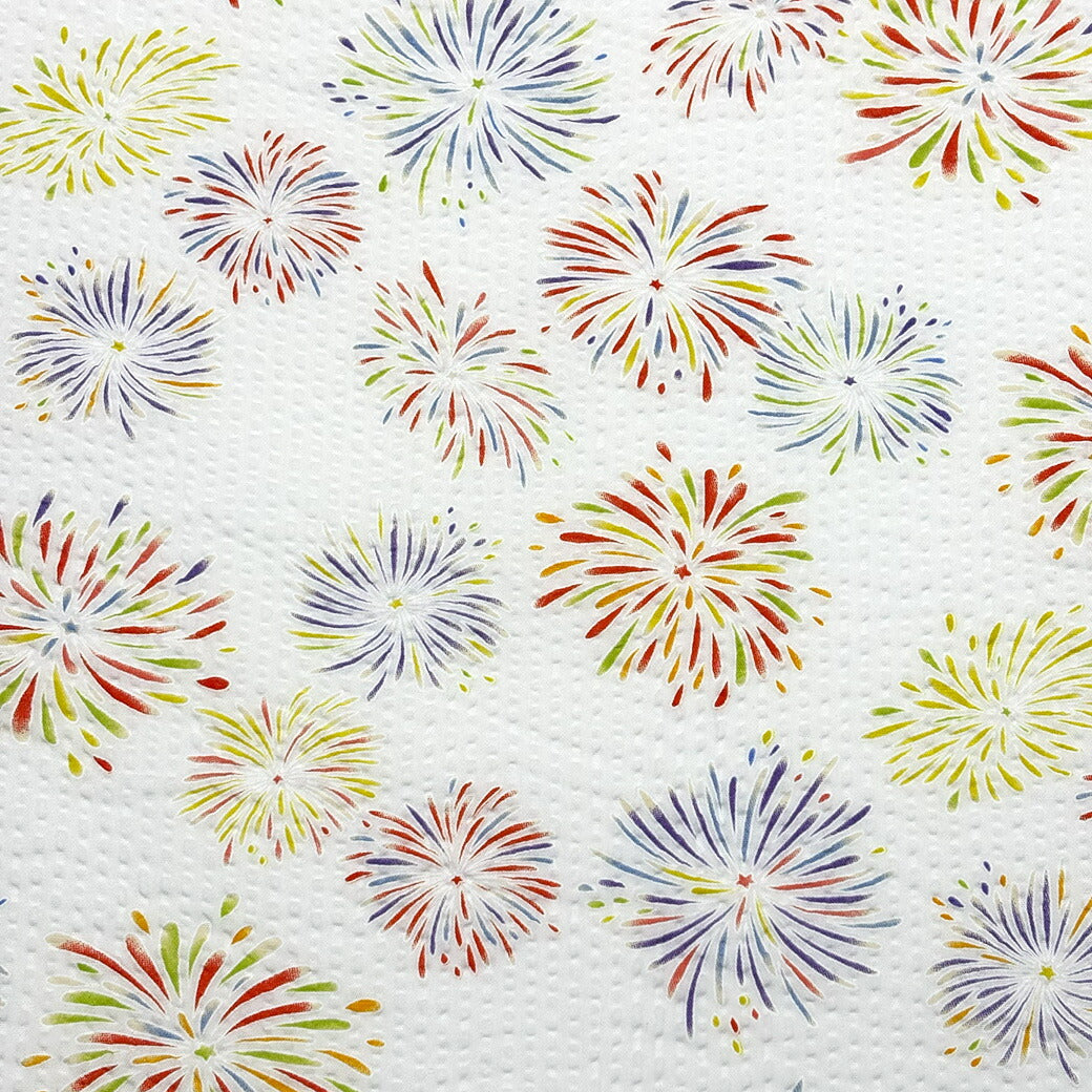 生地 【 リップル 花火 4色 】 リップル生地 浴衣生地 甚平生地 ゆかた 甚平 花火柄 fireworks 夏祭り お祭り まつり 盆踊り 夏 パジャマ ステテコ 綿生地 コットンプリント 綿プリント 夏生地 子ども服 ワンピース お祭り 女の子 男の子 可愛い Textile World TOA
