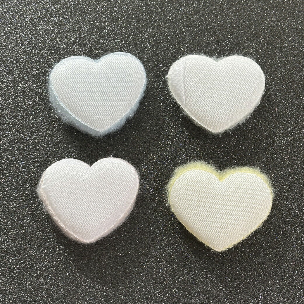【 デコパーツ ふわふわ ハート 4色 】 デコ パーツ ハート クッションモチーフ かわいい センターパーツ ふわふわ パーツ 推し活 チャーム デコレーション ブローチ バレッタ キーホルダー 飾り物 装飾 Textile World TOA