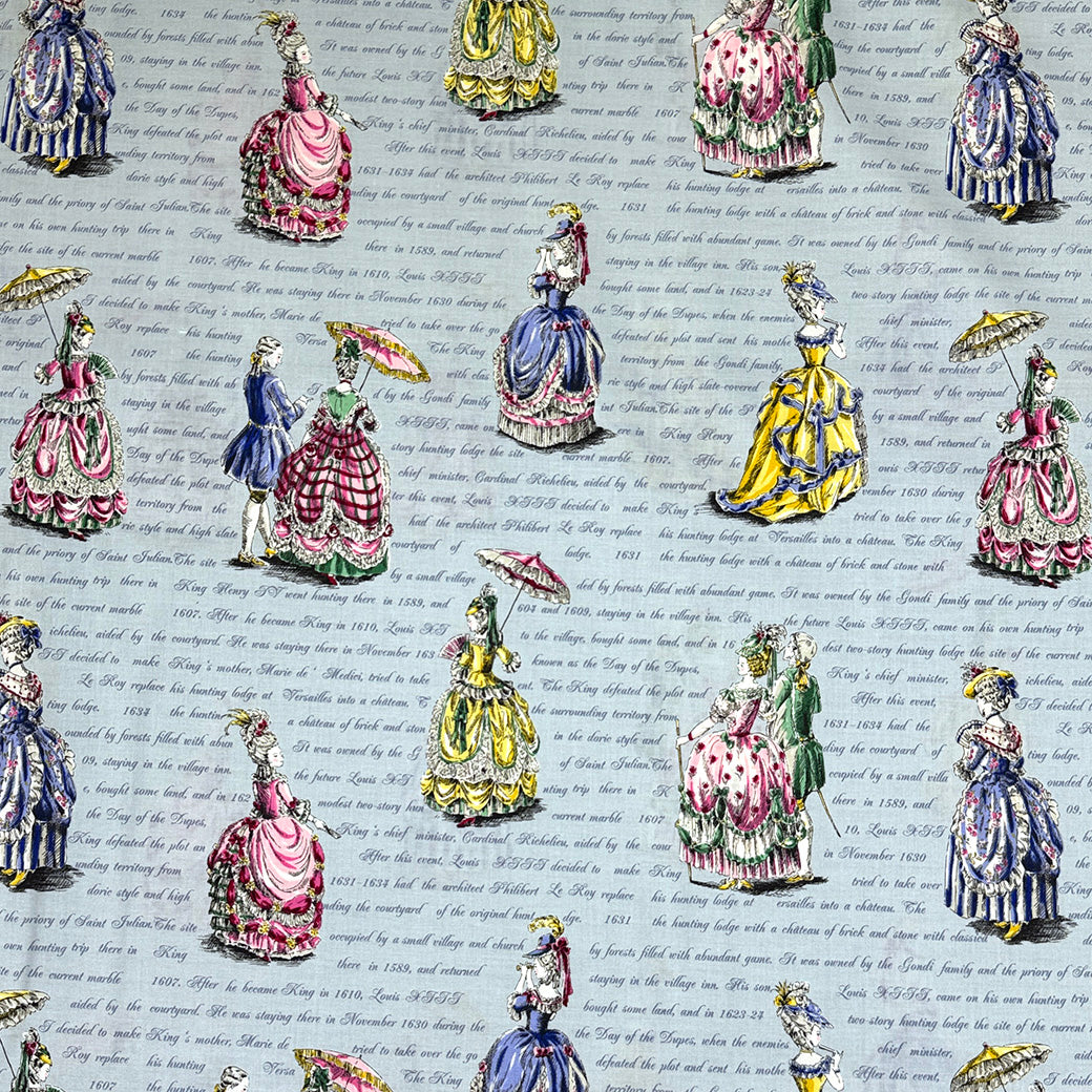 生地 【 QUILT GATE 貴婦人 スカイ 】 キルトゲイト シーチング生地